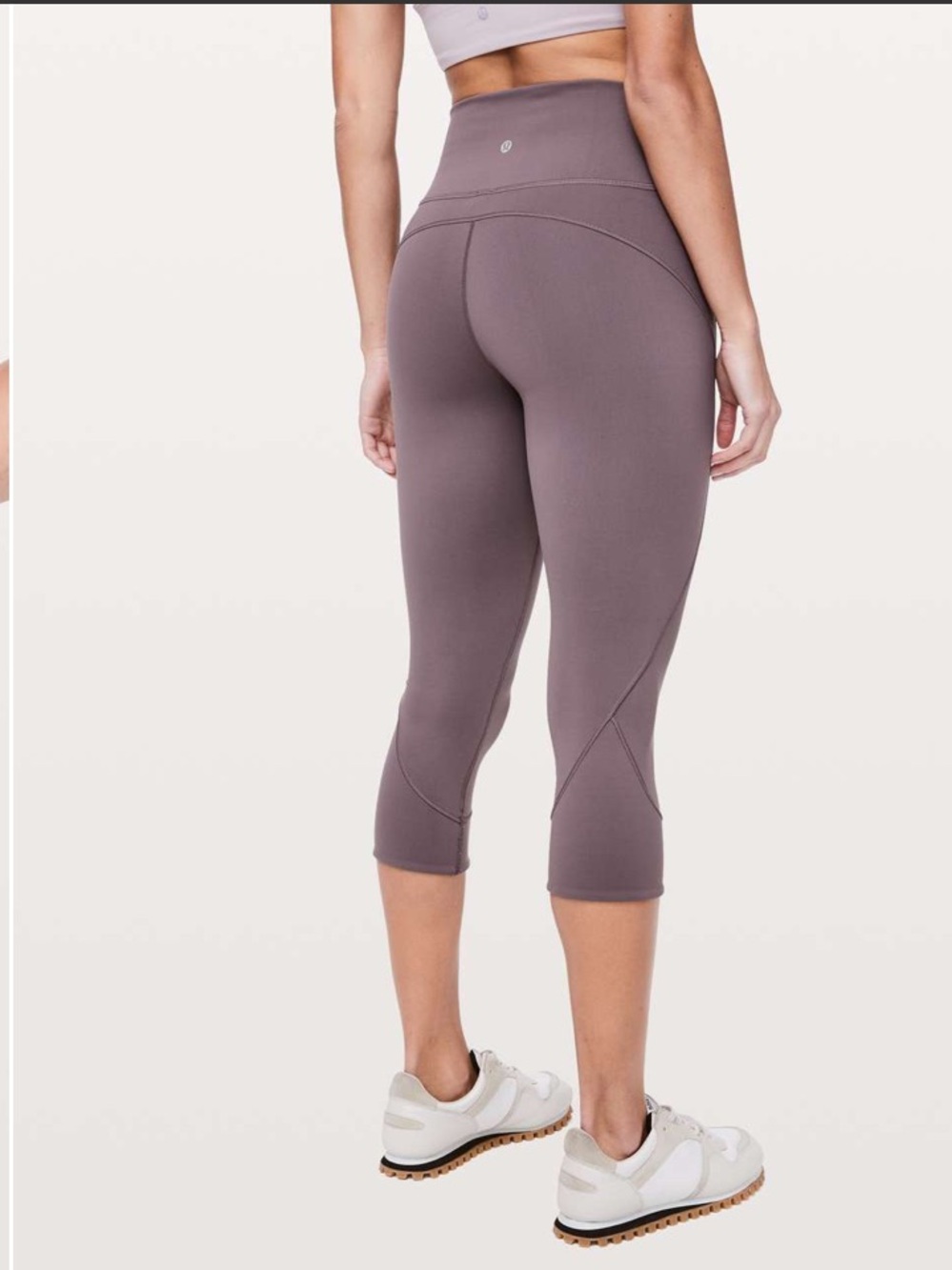 Lululemon In Movement Crop *Everlux 19” Size 6 Antique Bark Purple